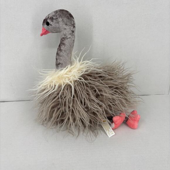 Bunnies By The Bay Ozzy Ostrich Furriends Gray Plush Bird Stuffed Animal 14 Inch - Picture 5 of 9